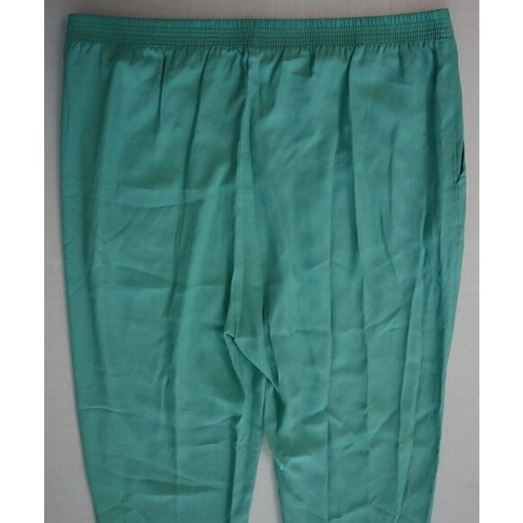 PianuraStudio MPA2693U1 Womens Sz 46 US 10/XL Green Silk Blend Casual Pants - Picture 7 of 9